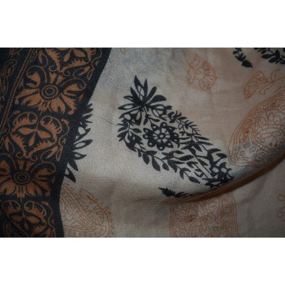 Joy Susan Gray/Peach Floral Scarf - Picture 4 of 4